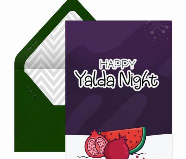 عکس نوشته انگلیسی یلدا مبارک