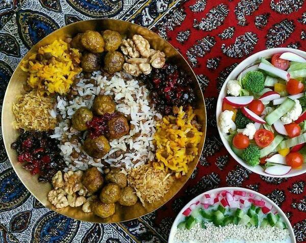 عکس غذای عدس پلو