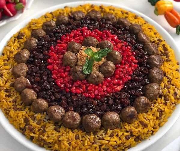 عکس غذای عدس پلو