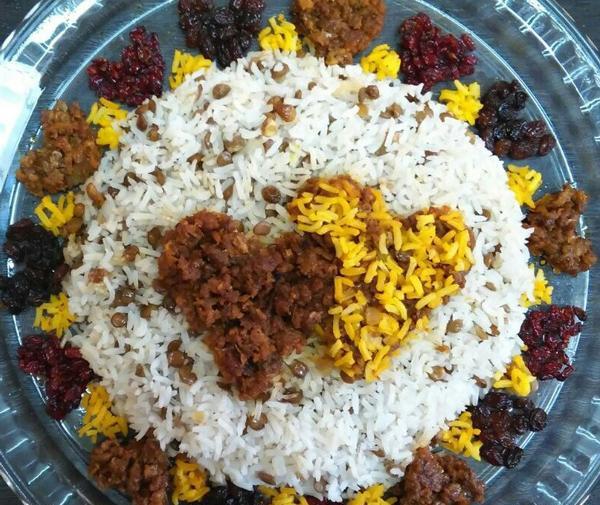 عکس غذای عدس پلو