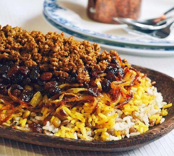 عکس غذای عدس پلو