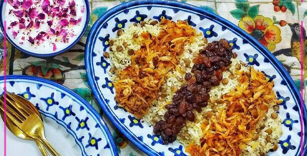 عکس غذای عدس پلو