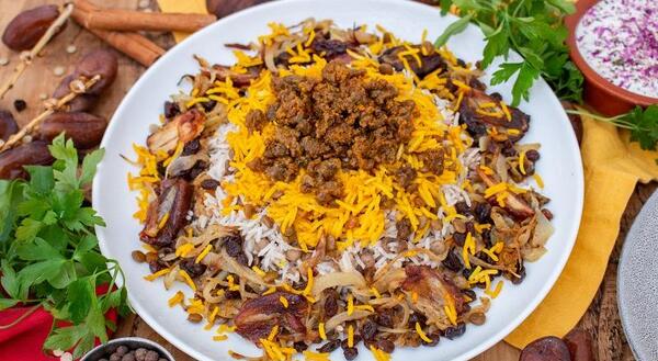 عکس غذای عدس پلو