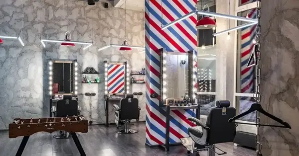 عکس دکوراسیون پیرایش مردانه
