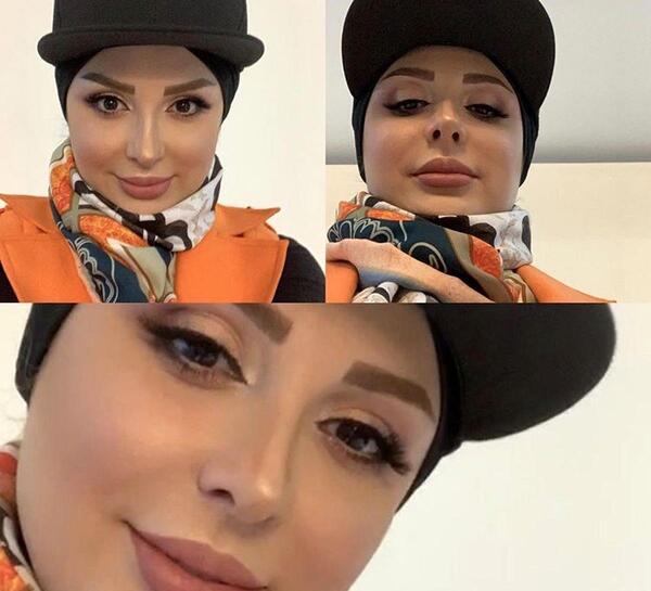 عکس رنگ مو نیوشا ضیغمی