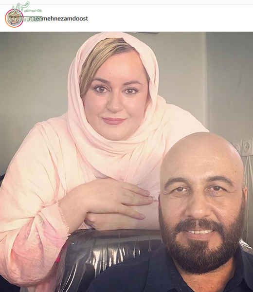 عکس رضا عطاران با روسری
