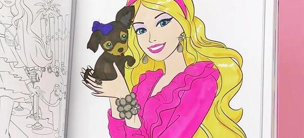 عکس باربی رنگ امیزی