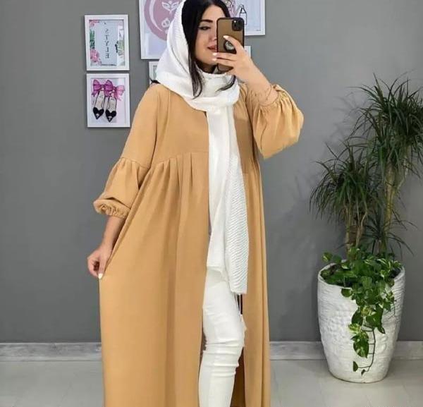 عکس مدل مانتو بلند اسپرت دخترانه جلو باز
