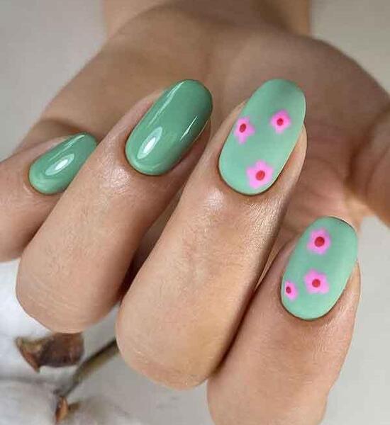 عکس لاک ژل سبز