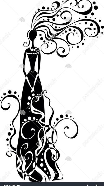 عکس سفید طرح دار دخترانه