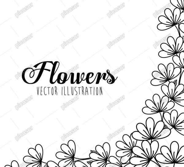 عکس نقاشی گل حاشیه