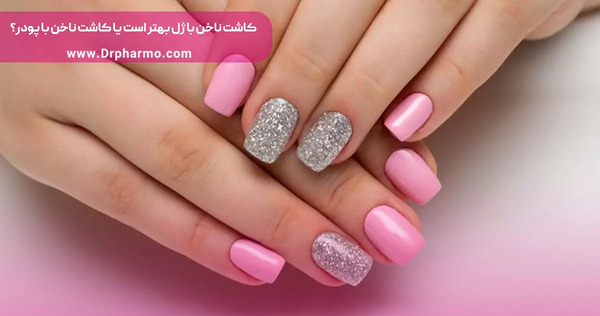 عکس کاشت ناخن با لاک ژل