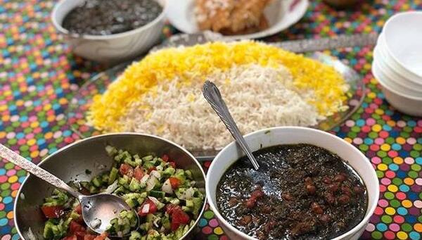 عکس قرمه سبزی و برنج