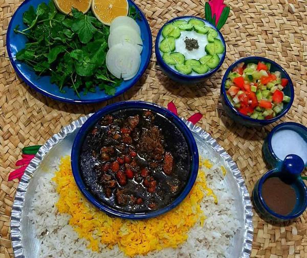 عکس قرمه سبزی و برنج