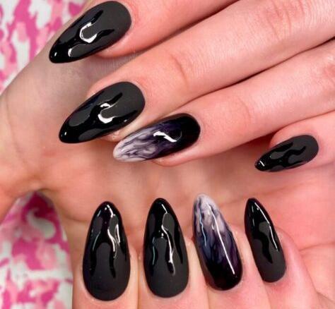 عکس ژلیش ناخن بلک پینک