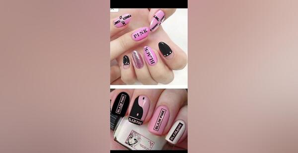 عکس ژلیش ناخن بلک پینک