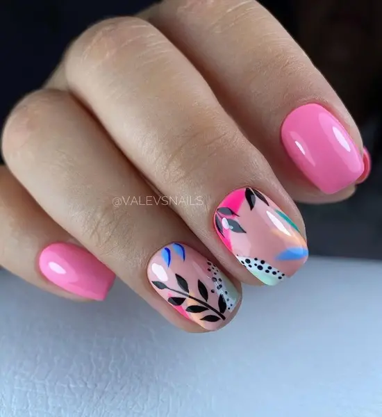 عکس ژلیش ناخن بلک پینک
