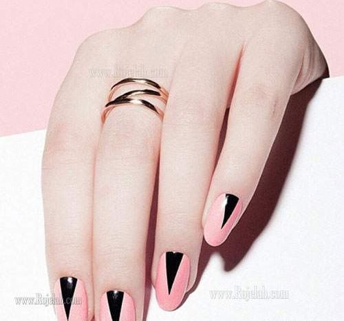عکس ژلیش ناخن بلک پینک