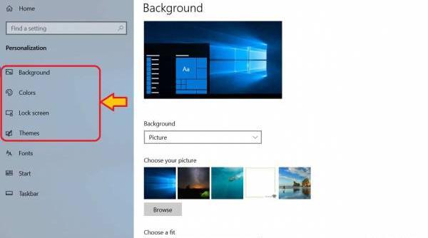 تنظیم عکس بک گراند لپ تاپ