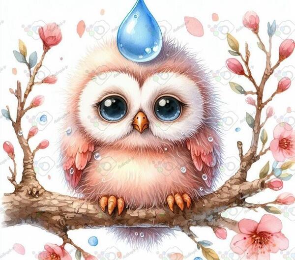 عکس جغد زیبا روی درخت
