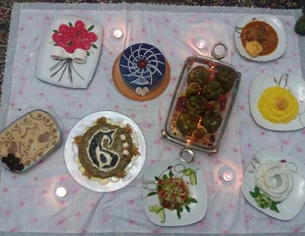 عکس ایده برای شام تولد همسر