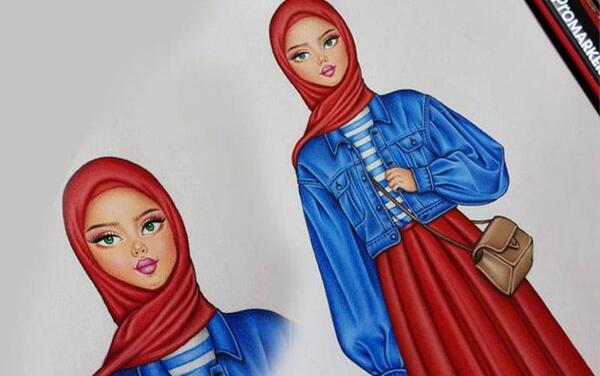 عکس دختر با حجاب متوسط