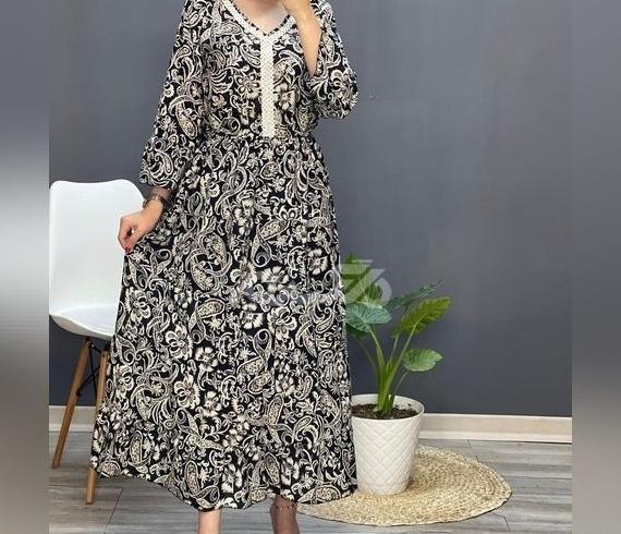 عکس مدل سارافون نخی گلدار