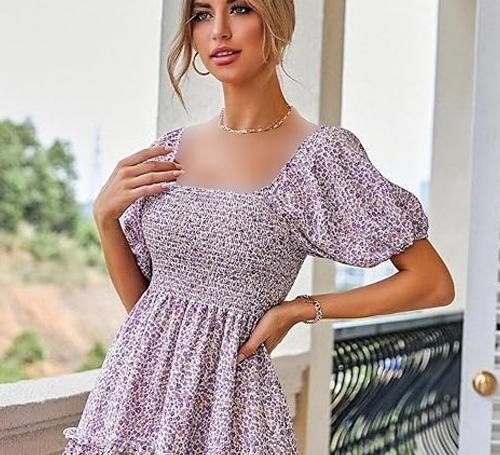 عکس مدل سارافون نخی گلدار