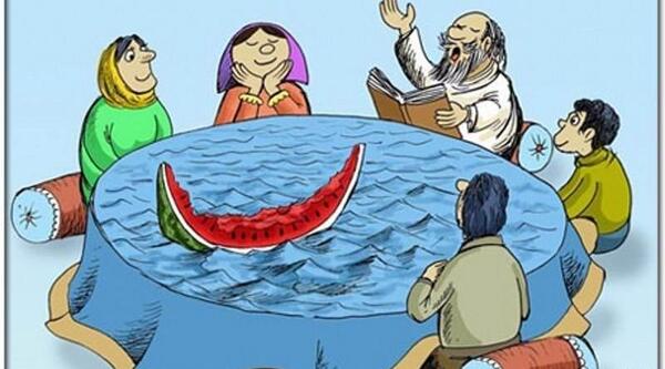 عکس شب یلدا نقاشی کودکانه