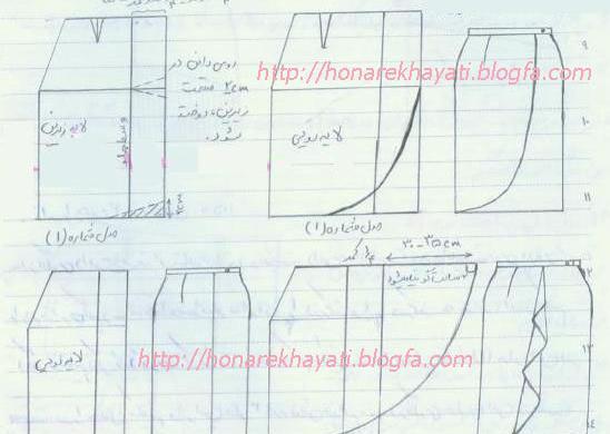 عکس دامن ترک حلزونی