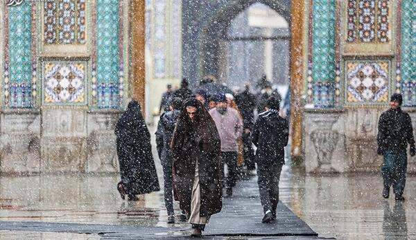 عکس برف حرم حضرت معصومه