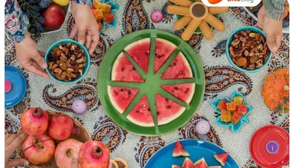 عکس ایده برای تزیین سفره یلدا