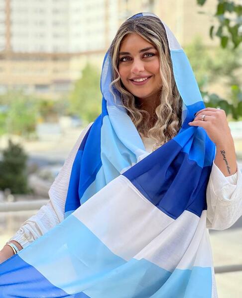 عکس شال آبی