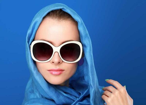عکس شال آبی