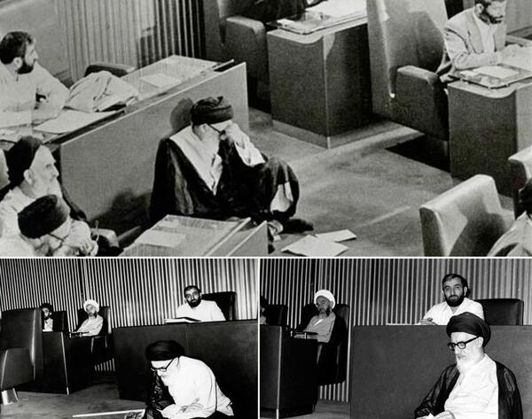 عکس آیت الله طالقانی در مجلس