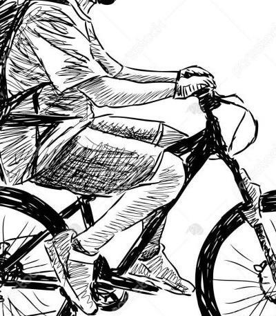 عکس دوچرخه نقاشی شده