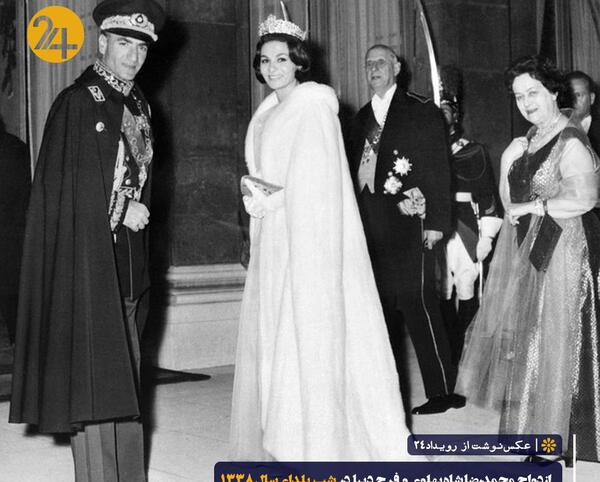 عکس محمدرضا شاه با فرح پهلوی