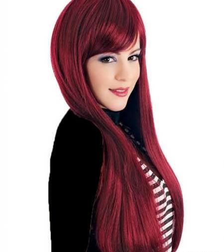 عکس رنگ مو آلبالویی