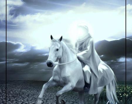 عکس امام زمان روی اسب