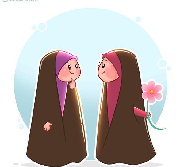 عکس پروفایل دخترونه کارتونی با حجاب