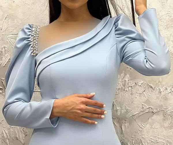 عکس لباس مجلسی آبی روشن