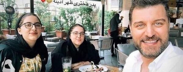 عکس باربد بابایی با همسرش