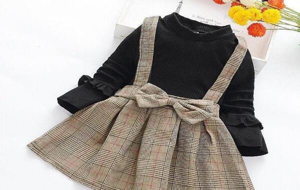 عکس مدل سارافون پاییزه دخترانه بچه گانه