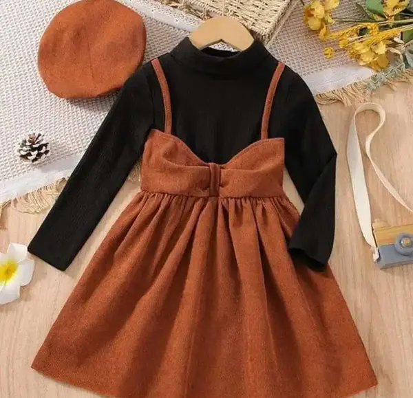 عکس مدل سارافون پاییزه دخترانه بچه گانه