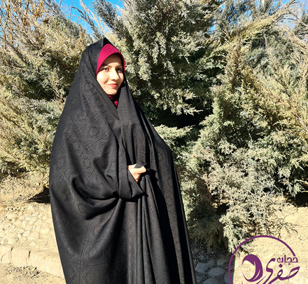 عکس چادر مشکی طرح دار