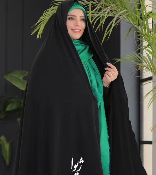 عکس چادر مشکی طرح دار