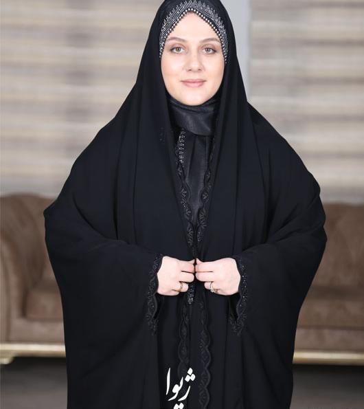 عکس چادر مشکی طرح دار