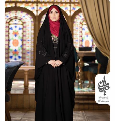 عکس چادر مشکی طرح دار