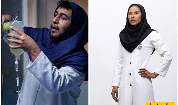 عکس با مقنعه رضا عطاران