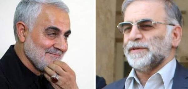 عکس سردار سلیمانی و شهید فخری زاده